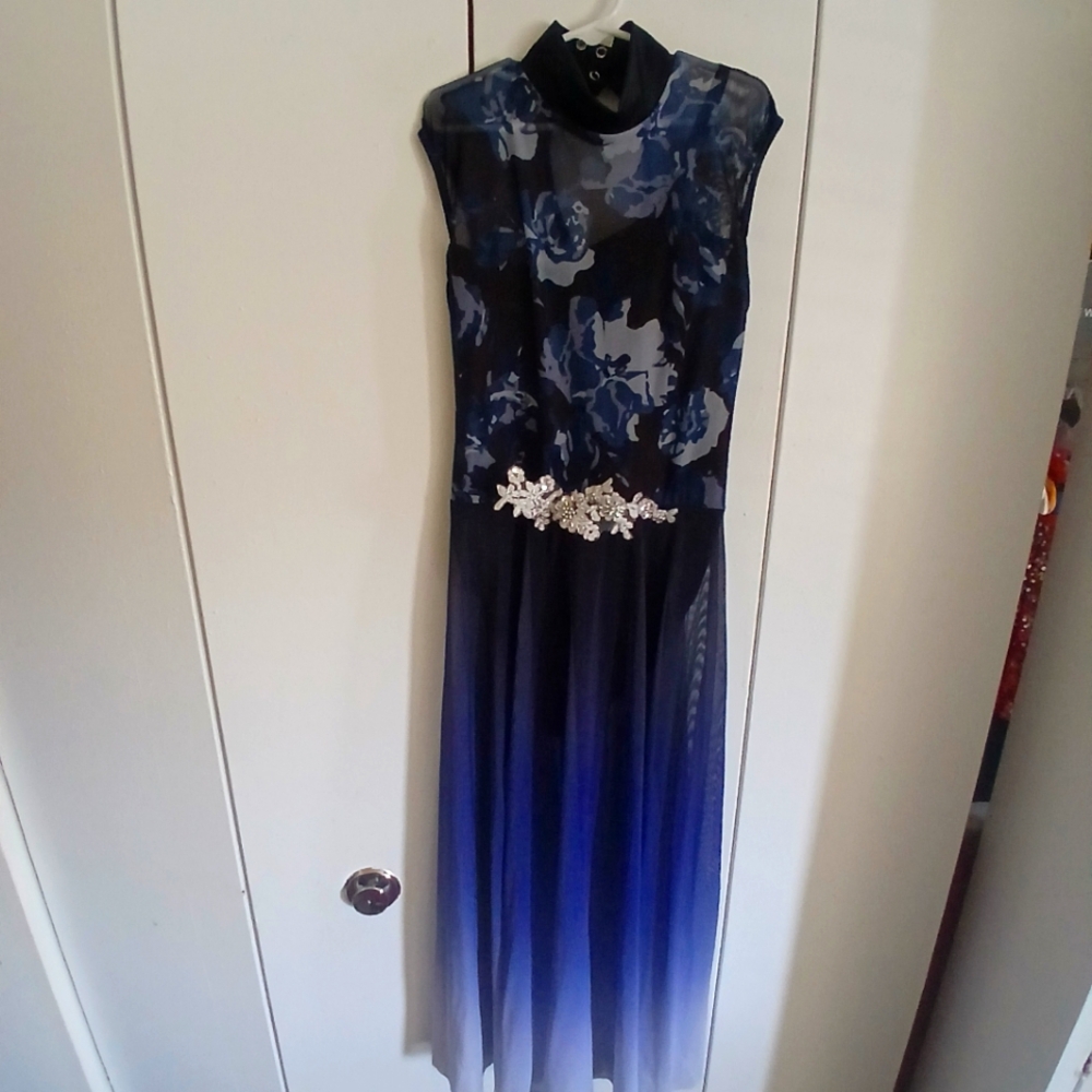 Weissman-dance costume, large child, blues & black